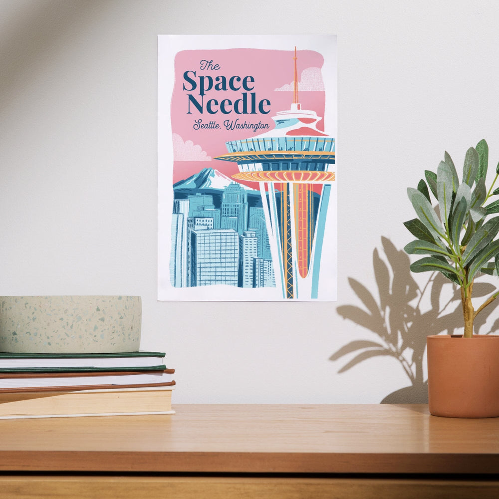 Seattle, Washington, Space Needle, Epic City Scene, Art & Giclee Prints Art Lantern Press 