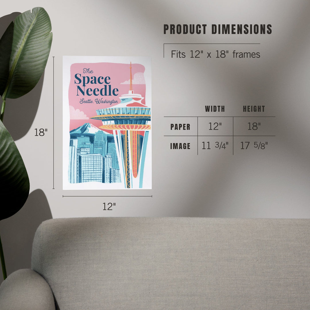 Seattle, Washington, Space Needle, Epic City Scene, Art & Giclee Prints Art Lantern Press 