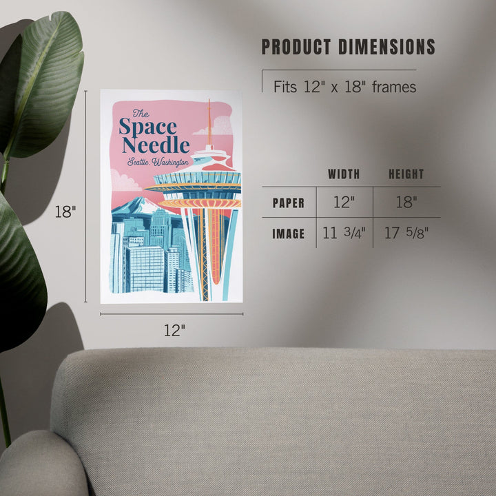 Seattle, Washington, Space Needle, Epic City Scene, Art & Giclee Prints Art Lantern Press 