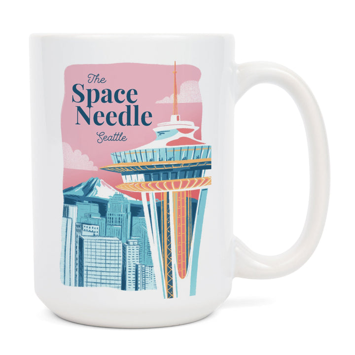 Seattle, Washington, Space Needle, Epic City Scene, Ceramic Mug Mugs Lantern Press 