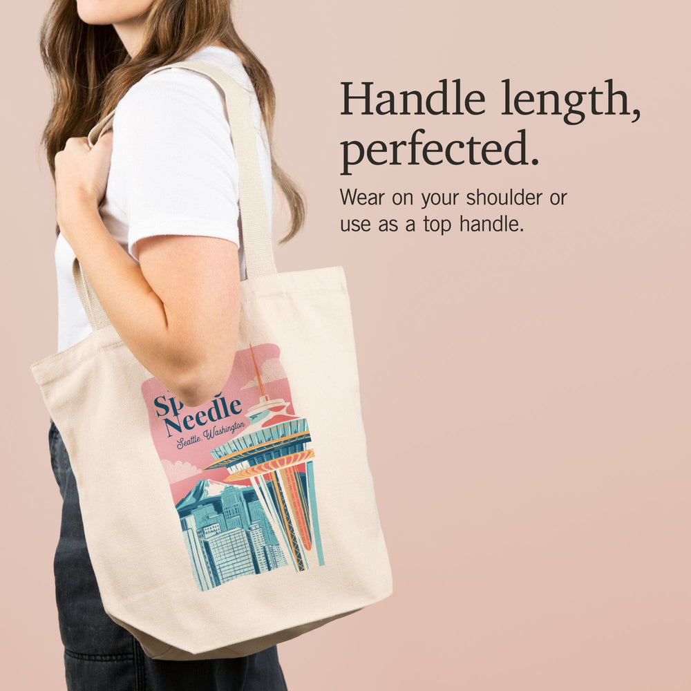 Seattle, Washington, Space Needle, Epic City Scene, Tote Bag Totes Lantern Press 