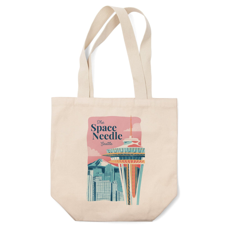 Seattle, Washington, Space Needle, Epic City Scene, Tote Bag Totes Lantern Press 