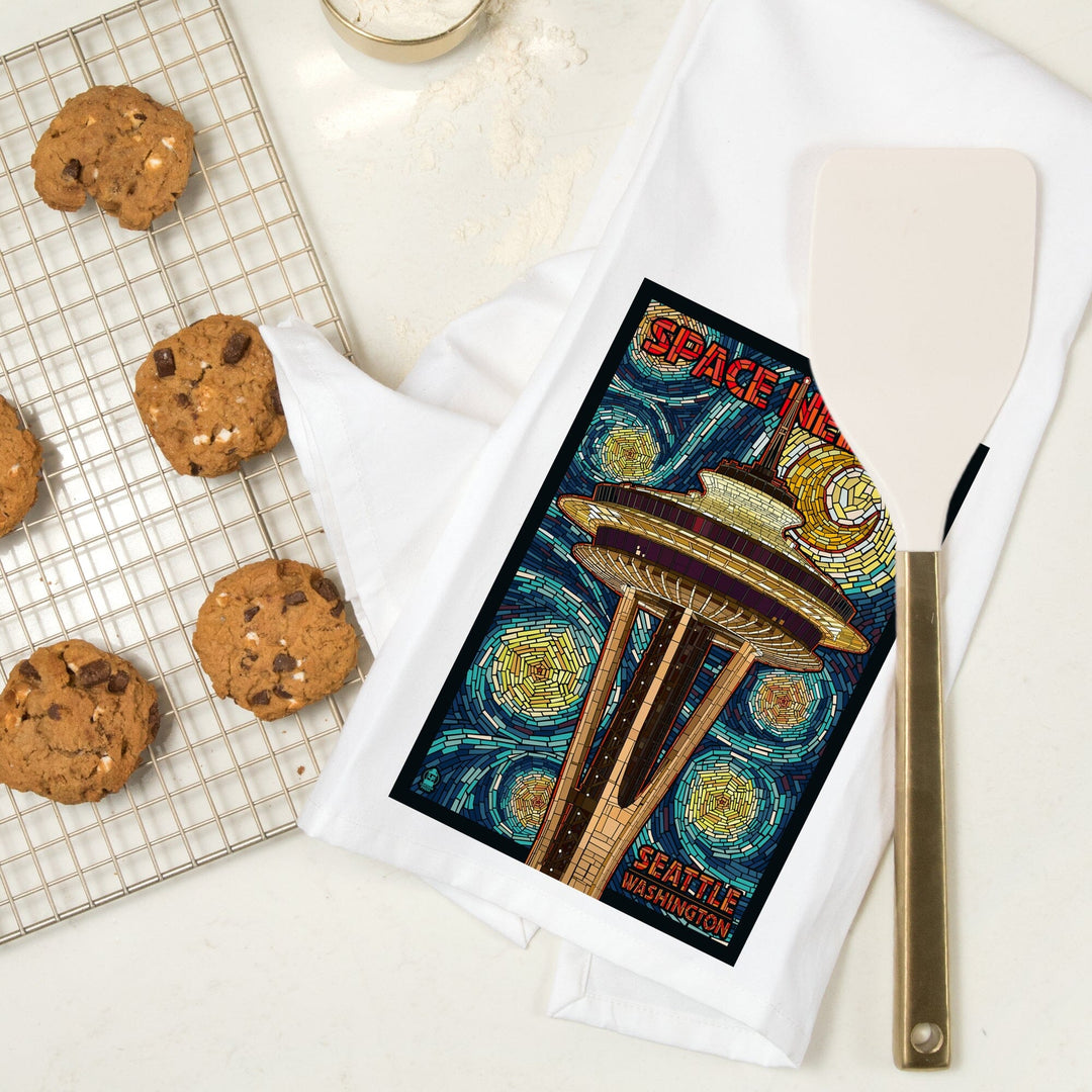 Seattle, Washington, Space Needle Mosaic, Jigsaw Puzzle Kitchen Lantern Press 