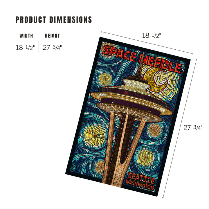 Seattle, Washington, Space Needle Mosaic, Jigsaw Puzzle Puzzle Lantern Press 