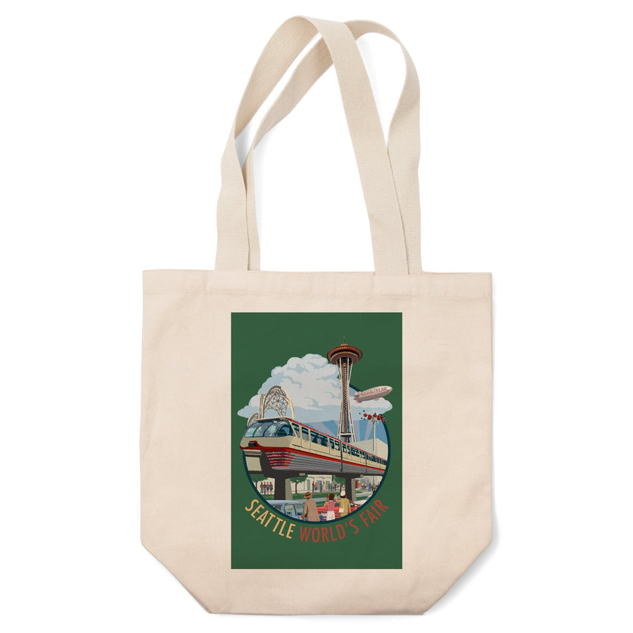 Seattle, Washington, Space Needle Opening Day Scene,, Tote Bag Totes Lantern Press 