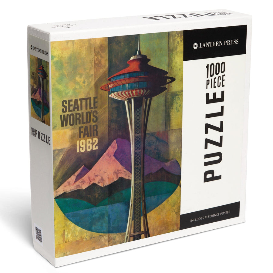 Seattle, Washington, Space Needle World's Fair, Vintage Travel Poster, Jigsaw Puzzle Puzzle Lantern Press 