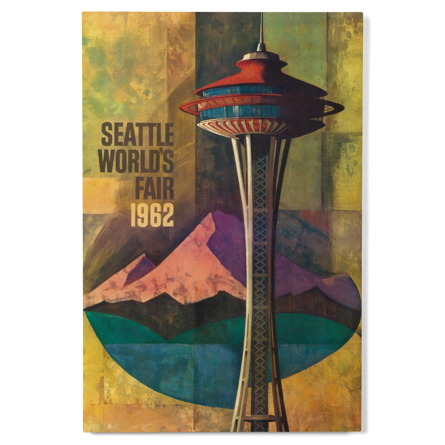 Seattle, Washington, Space Needle World's Fair, Vintage Travel Poster, Wood Signs and Postcards Wood Lantern Press 