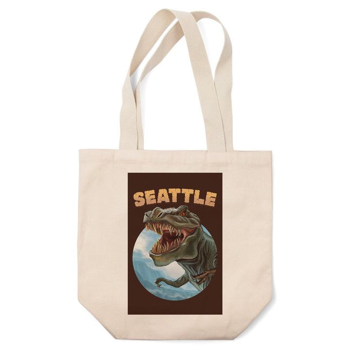 Seattle, Washington, T Rex Dinosaur,, Tote Bag Totes Lantern Press 