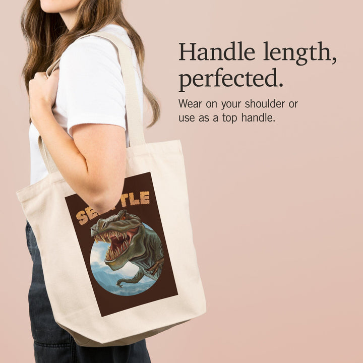 Seattle, Washington, T Rex Dinosaur,, Tote Bag Totes Lantern Press 