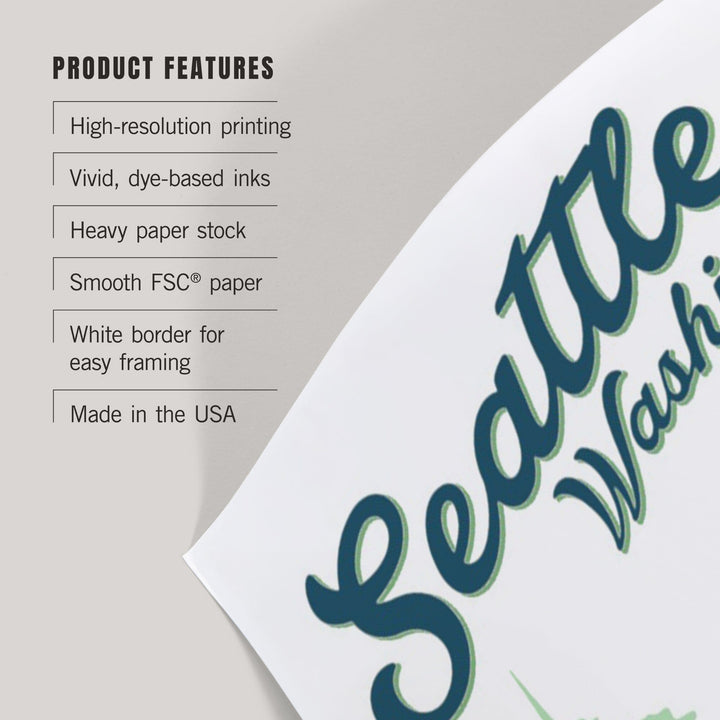 Seattle, Washington, The Space Needle, Art & Giclee Prints Art Lantern Press 