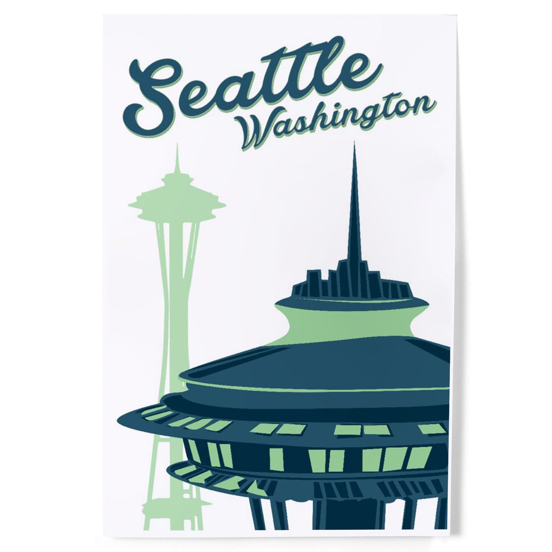 Seattle, Washington, The Space Needle, Art & Giclee Prints Art Lantern Press 8 x 12 Art Print 