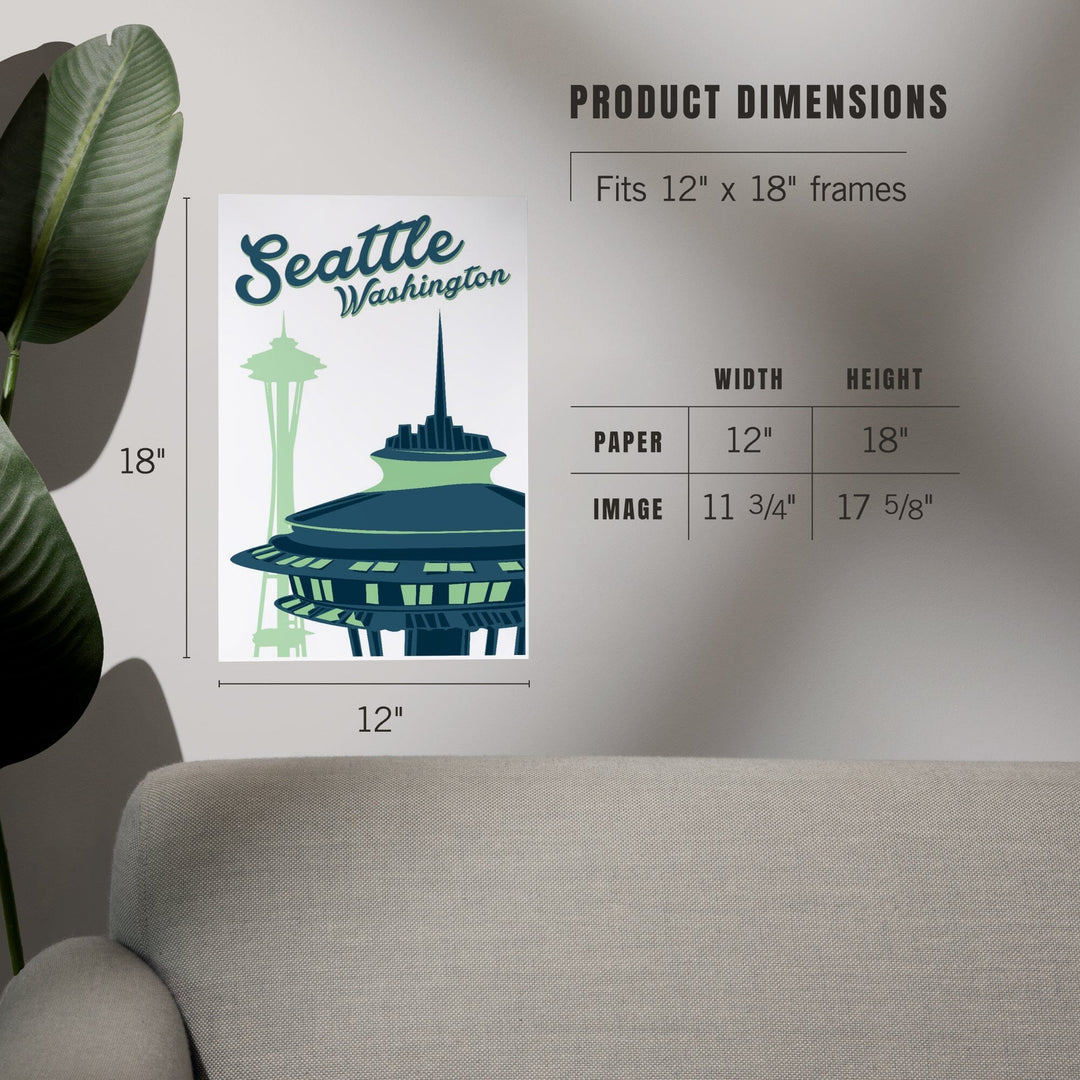 Seattle, Washington, The Space Needle, Art & Giclee Prints Art Lantern Press 
