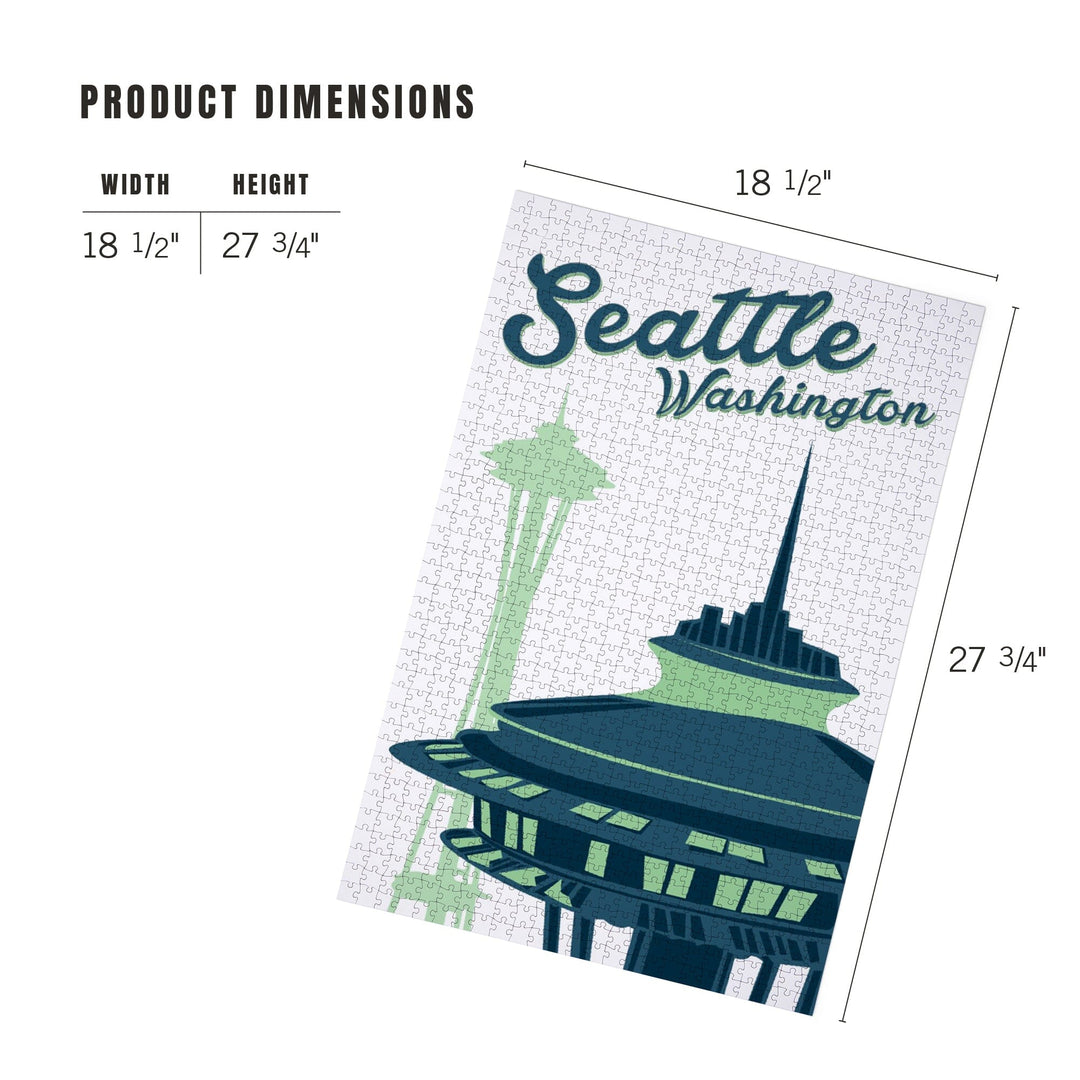 Seattle, Washington, The Space Needle, Jigsaw Puzzle Puzzle Lantern Press 