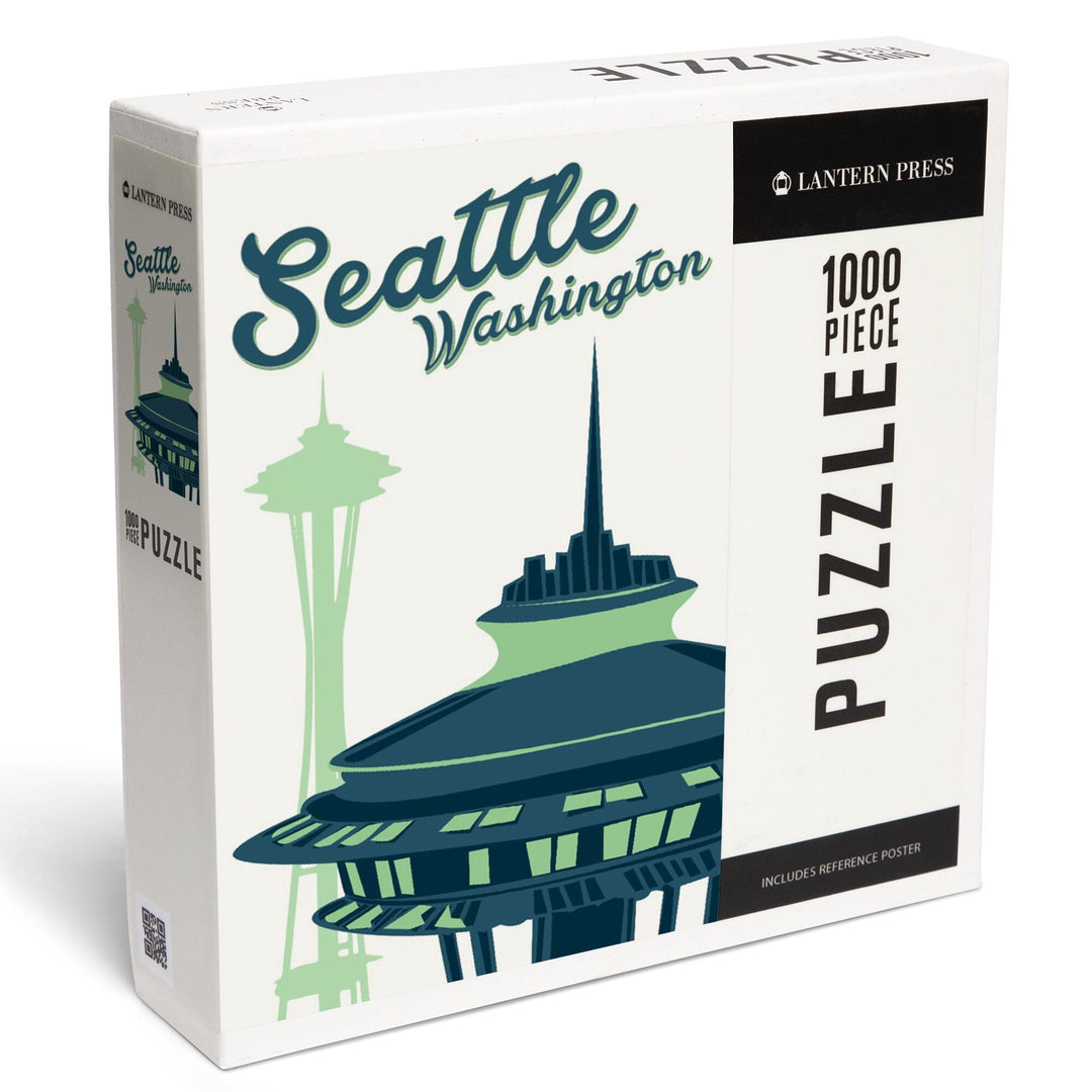 Seattle, Washington, The Space Needle, Jigsaw Puzzle Puzzle Lantern Press 