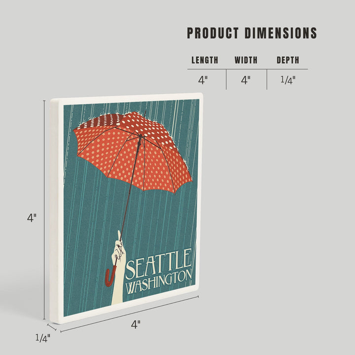 Seattle, Washington, Umbrella Letterpress, Coasters Coasters Lantern Press 