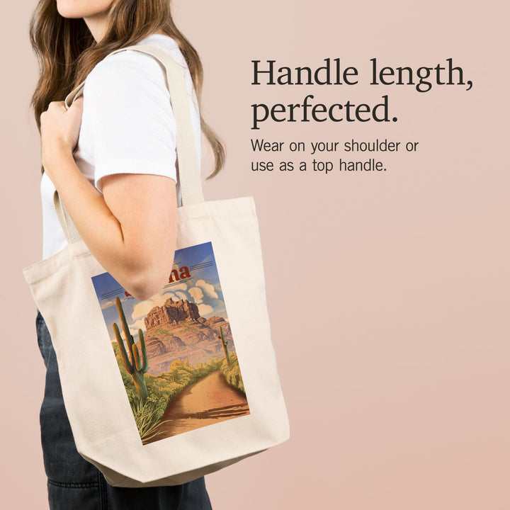Sedona, Arizona, Bell Rock Lithograph, Tote Bag Totes Lantern Press 
