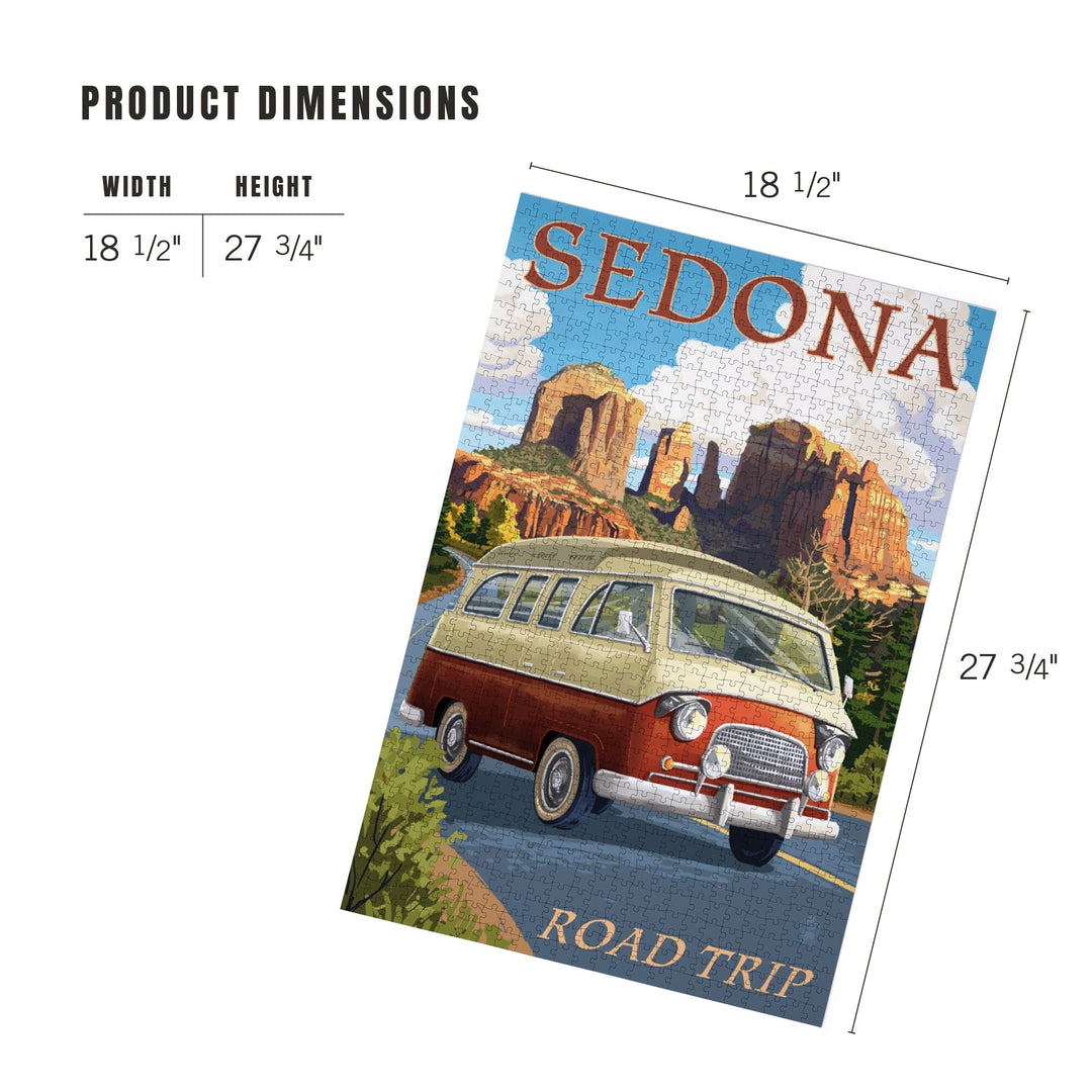 Sedona, Arizona, Camper Van, Jigsaw Puzzle Puzzle Lantern Press 
