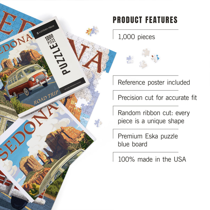 Sedona, Arizona, Camper Van, Jigsaw Puzzle Puzzle Lantern Press 