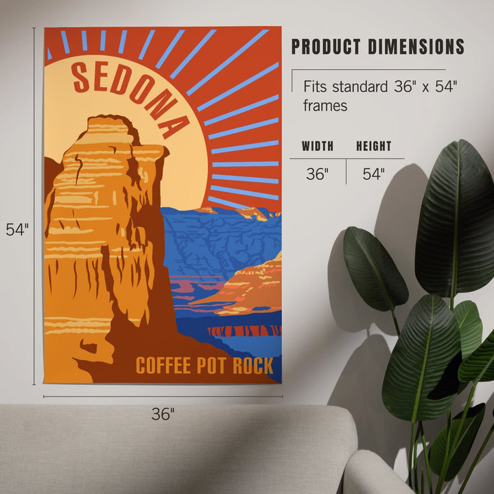 Sedona, Arizona, Coffee Pot Rock, Psychedelic, Art & Giclee Prints Art Lantern Press 