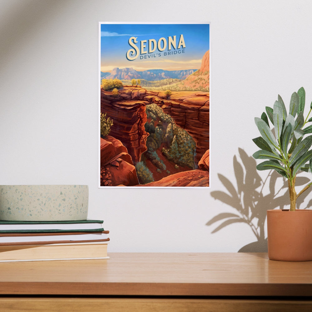 Sedona, Arizona, Devil's Bridge, Oil Painting, Art & Giclee Prints Art Lantern Press 