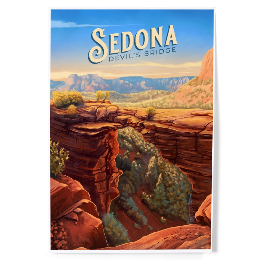 Sedona, Arizona, Devil's Bridge, Oil Painting, Art & Giclee Prints Art Lantern Press 