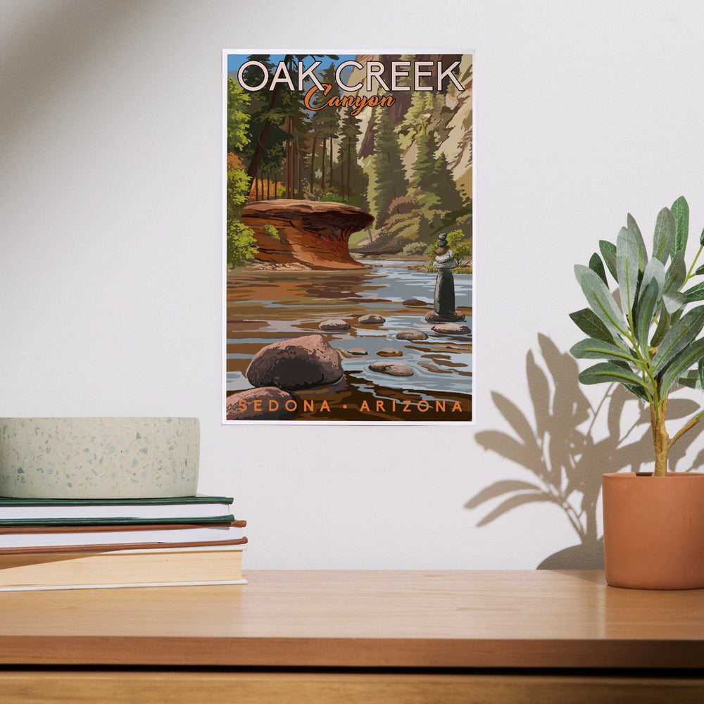 Sedona, Arizona, Oak Creek Canyon, River Rocks, Art & Giclee Prints Art Lantern Press 