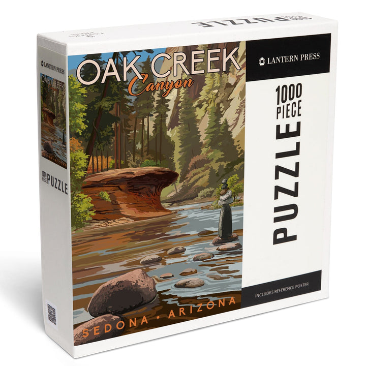 Sedona, Arizona, Oak Creek Canyon, River Rocks, Jigsaw Puzzle Puzzle Lantern Press 