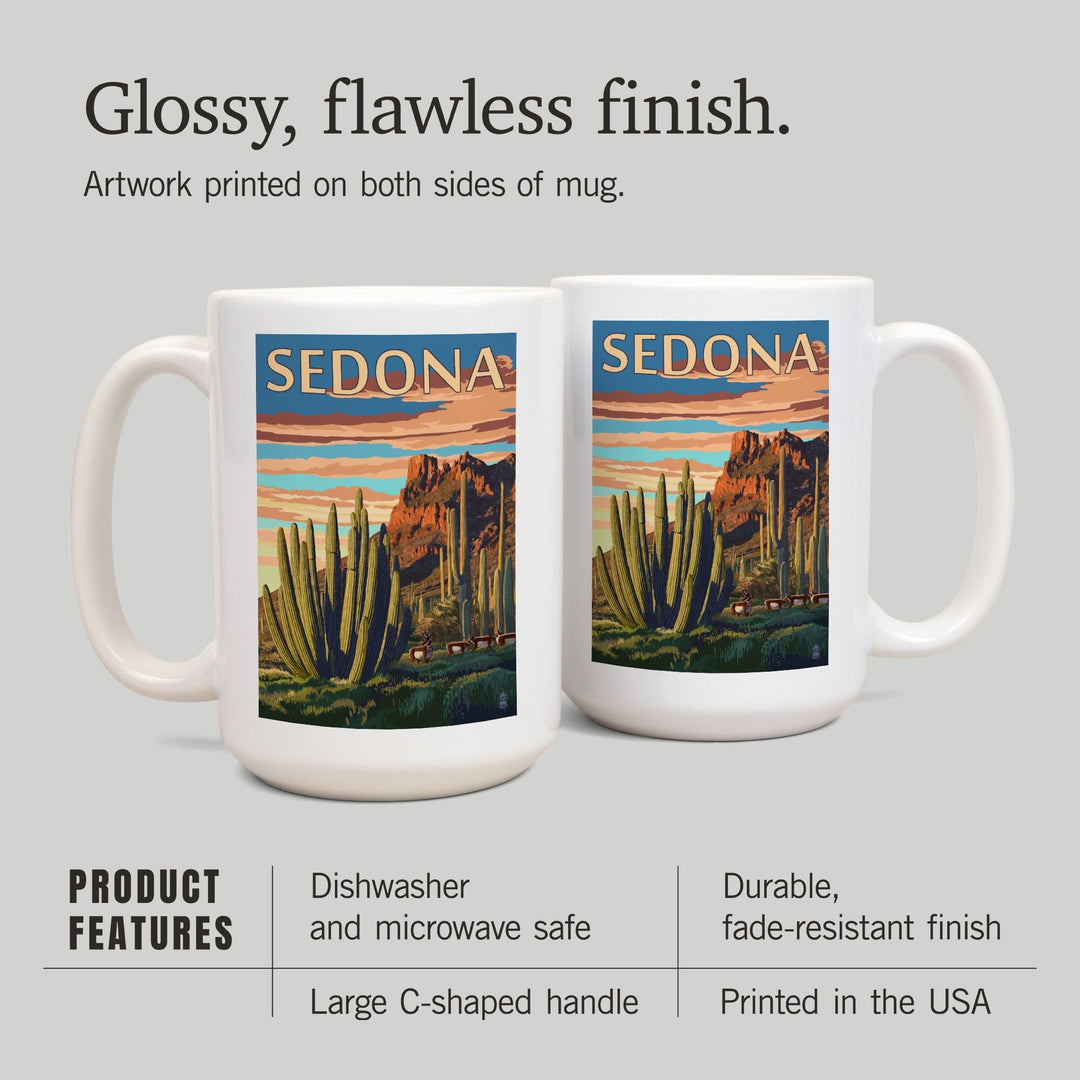 Sedona, Arizona, Organ Pipe Cactus, Ceramic Mug Mugs Lantern Press 