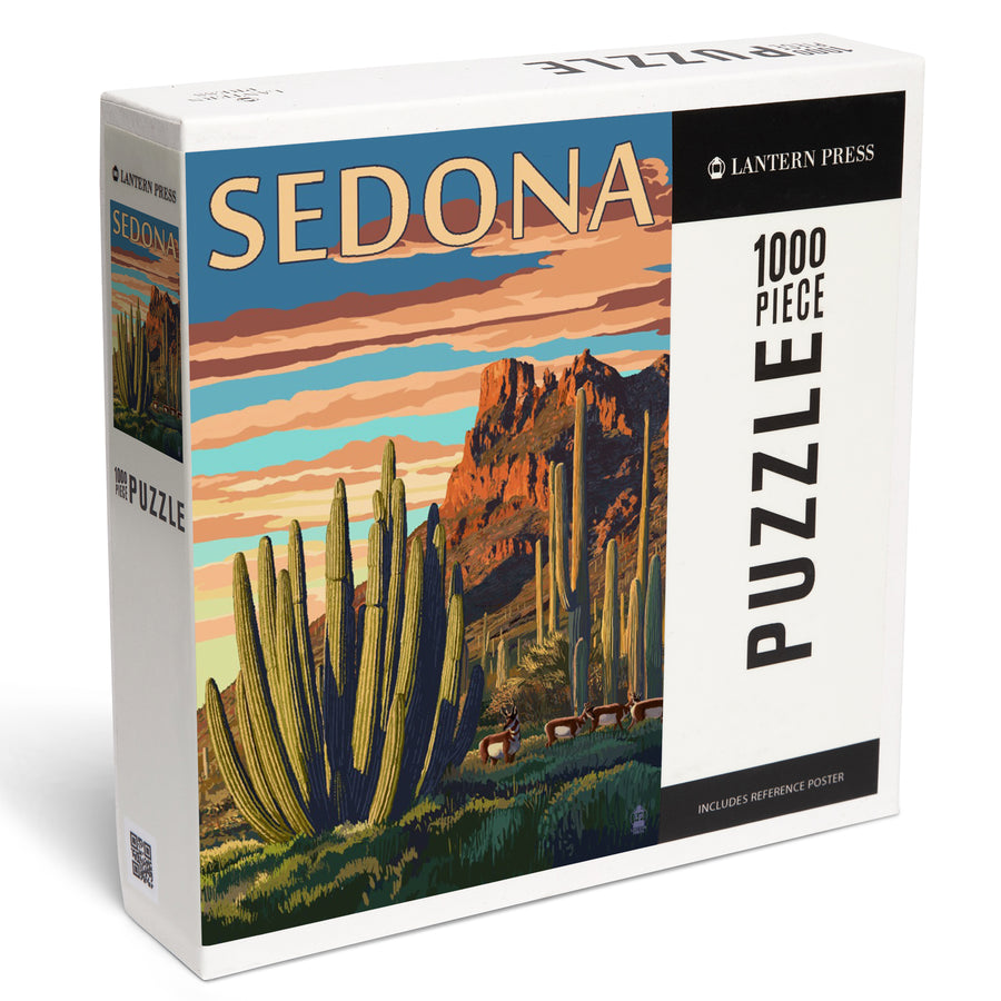 Sedona, Arizona, Organ Pipe Cactus, Jigsaw Puzzle Puzzle Lantern Press 