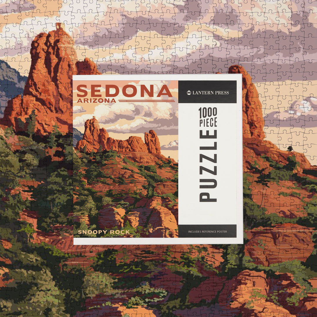 Sedona, Arizona, Snoopy Rock, Jigsaw Puzzle Puzzle Lantern Press 