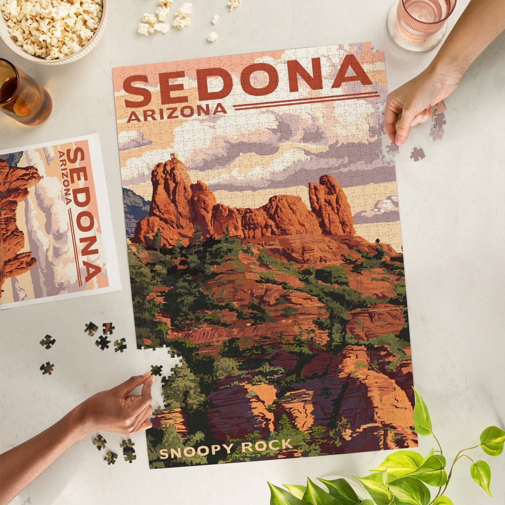 Sedona, Arizona, Snoopy Rock, Jigsaw Puzzle Puzzle Lantern Press 