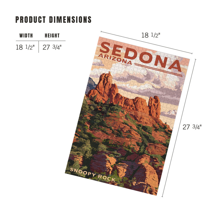 Sedona, Arizona, Snoopy Rock, Jigsaw Puzzle Puzzle Lantern Press 