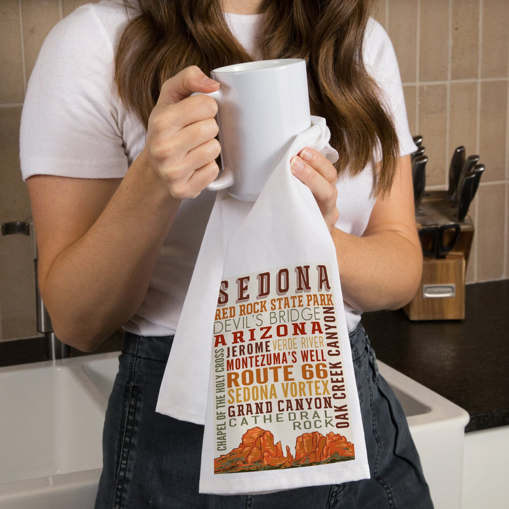 Sedona, Arizona, Typography, Jigsaw Puzzle Kitchen Lantern Press 