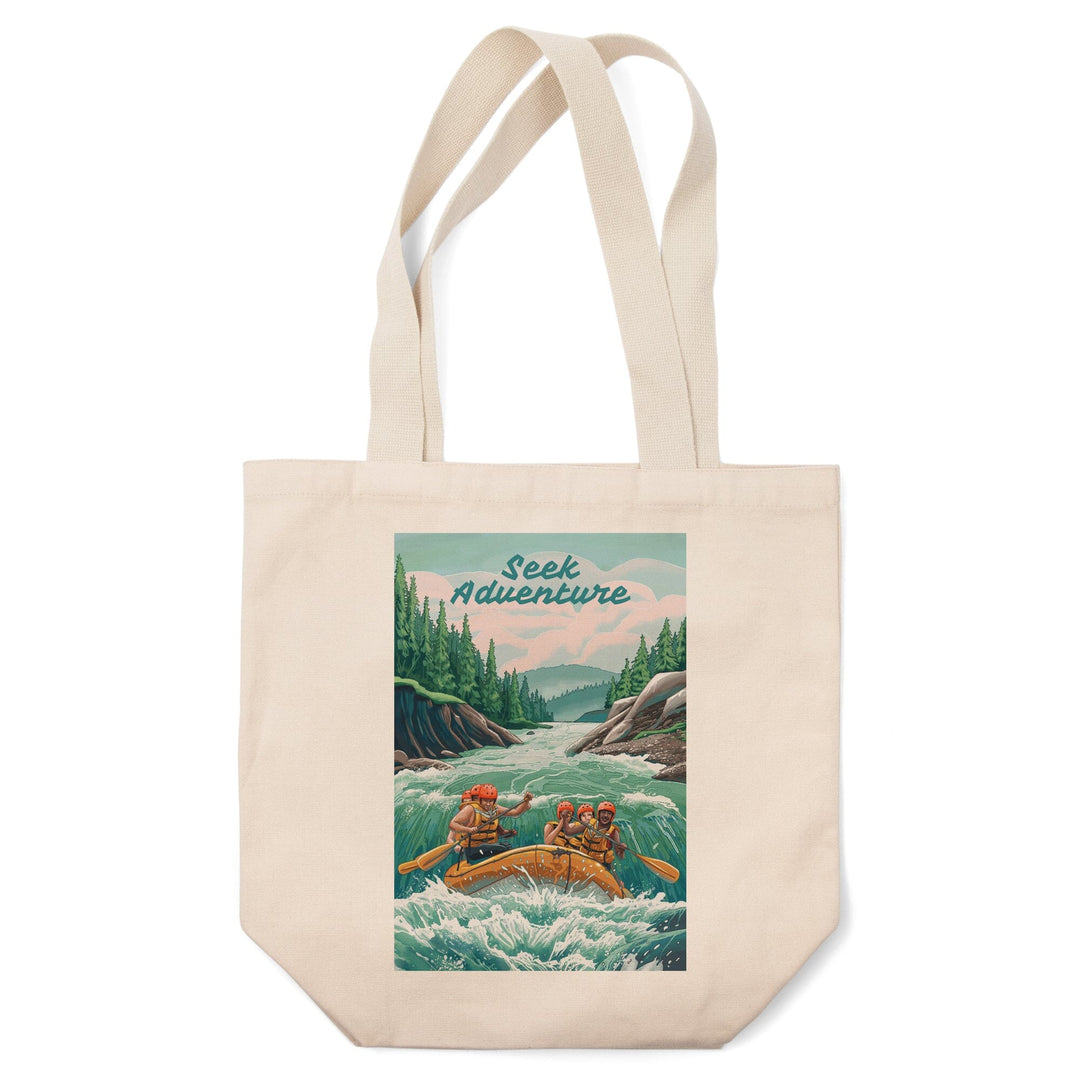 Seek Adventure, River Rafting, Tote Bag Totes Lantern Press 