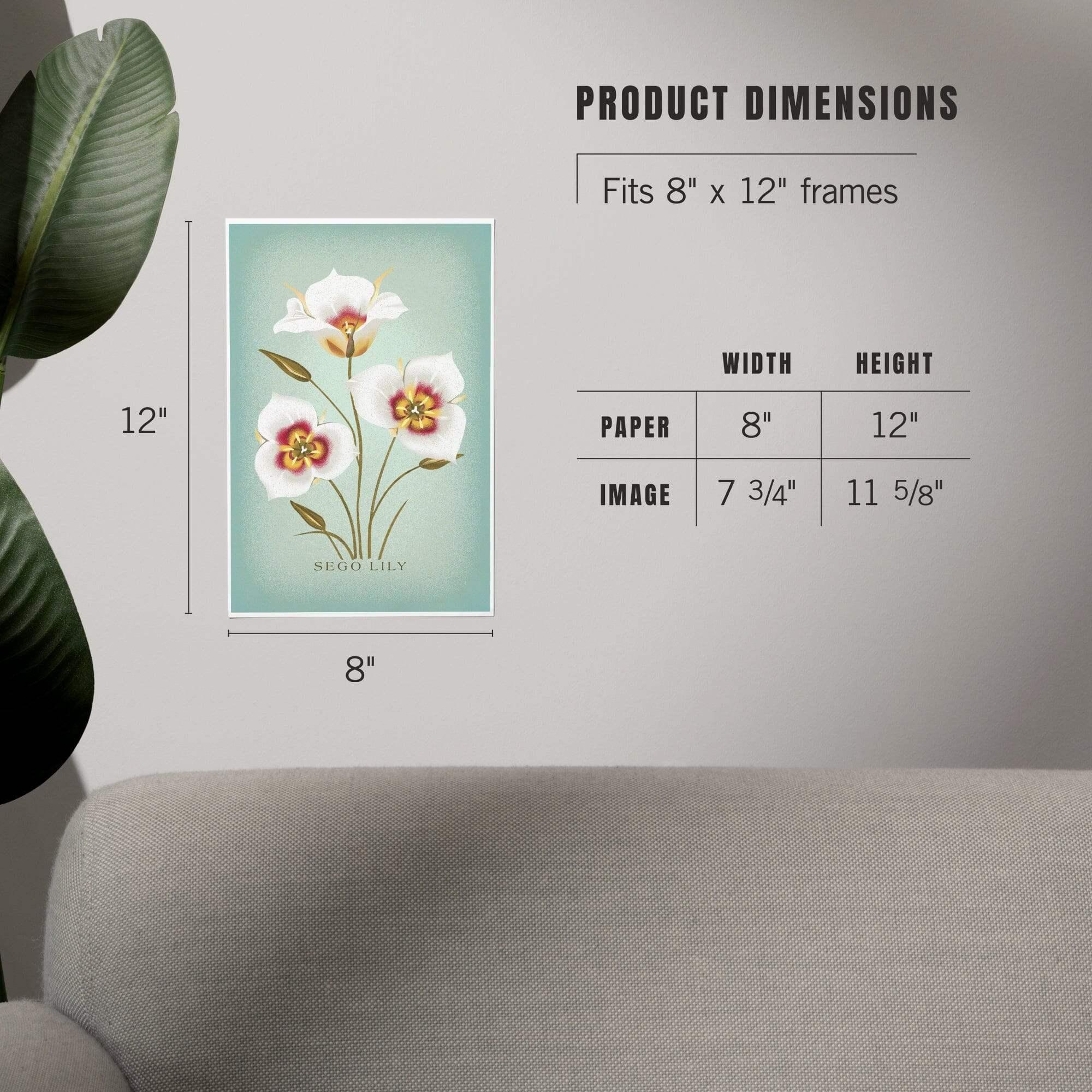 Sego Lily, Vintage Flora art prints, metal signs – Lantern Press