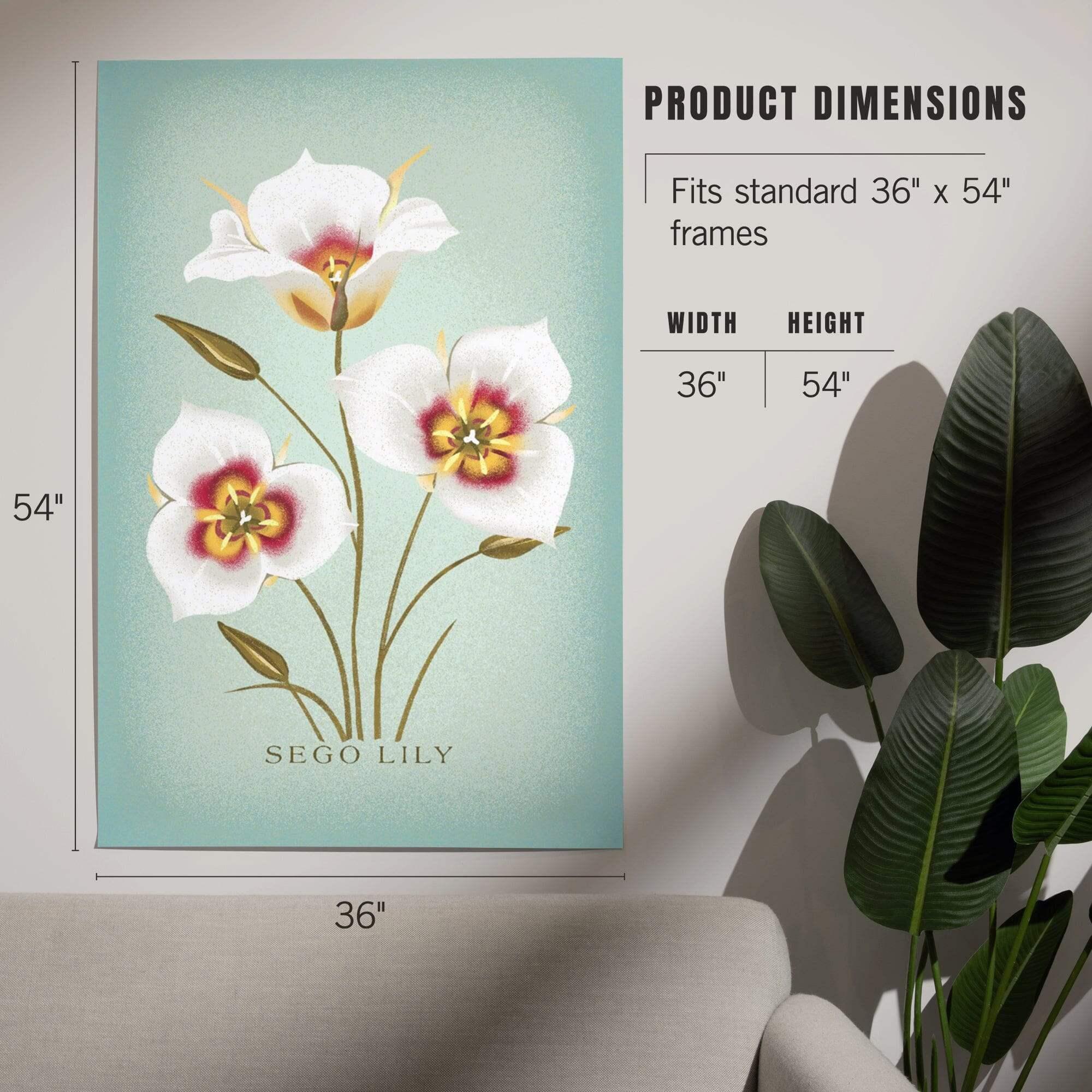 Sego Lily, Vintage Flora art prints, metal signs – Lantern Press