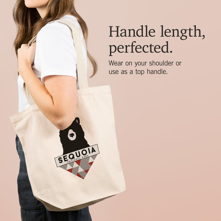 Sequoia National Park, Bear and Triangles,, Tote Bag Totes Lantern Press 
