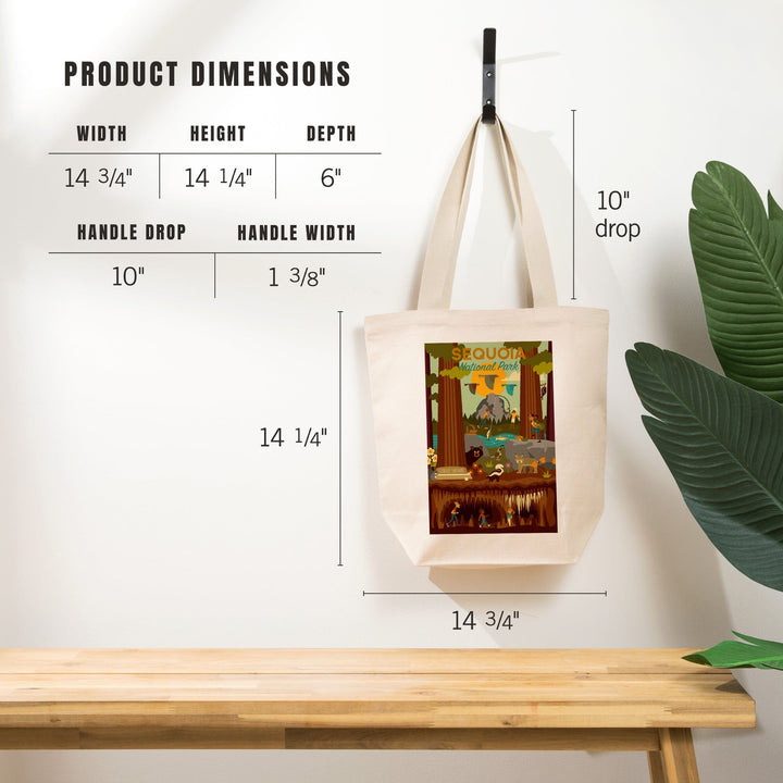 Sequoia National Park, California, Geometric National Park Series, Tote Bag Totes Lantern Press 