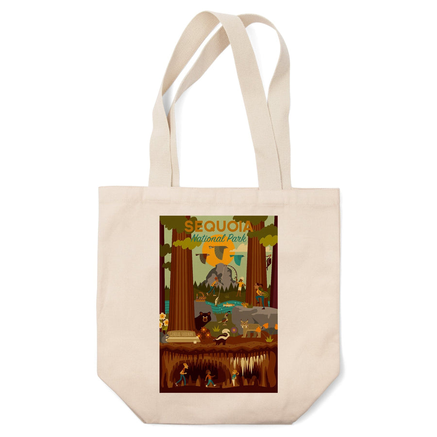 Sequoia National Park, California, Geometric National Park Series, Tote Bag Totes Lantern Press 
