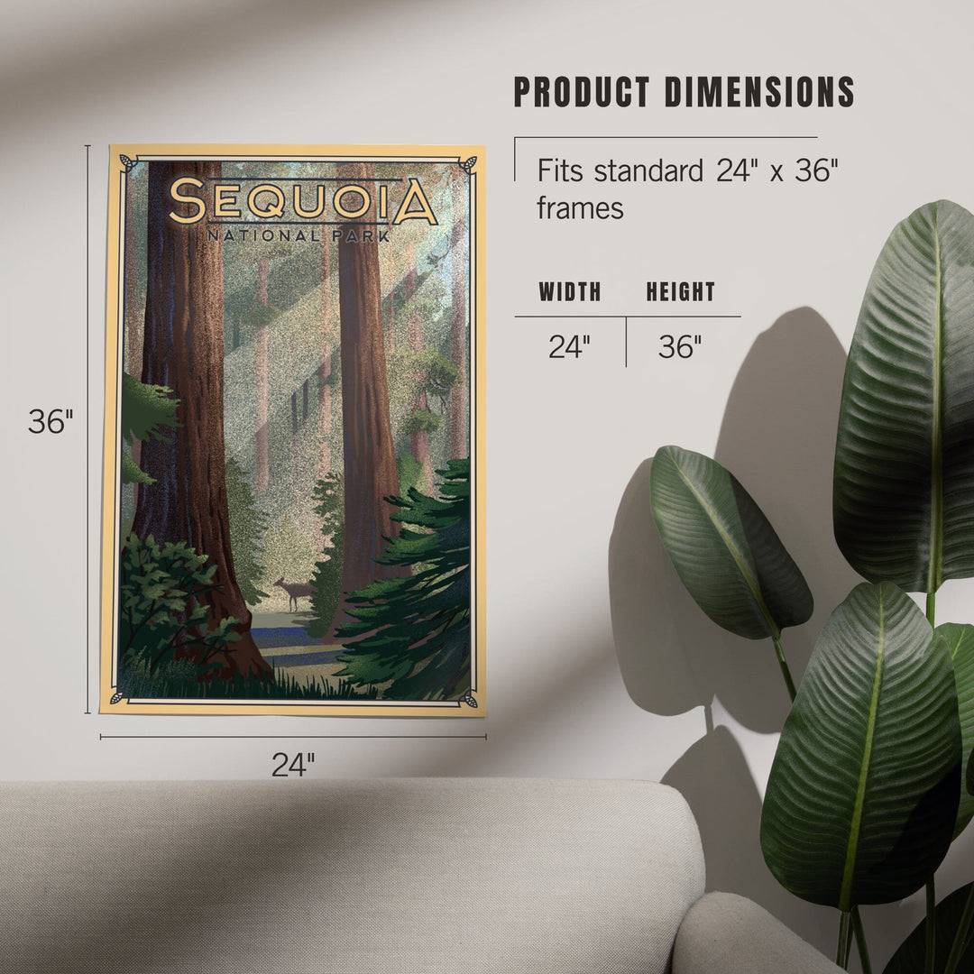 Sequoia National Park, California, Lithograph, Art & Giclee Prints Art Lantern Press 