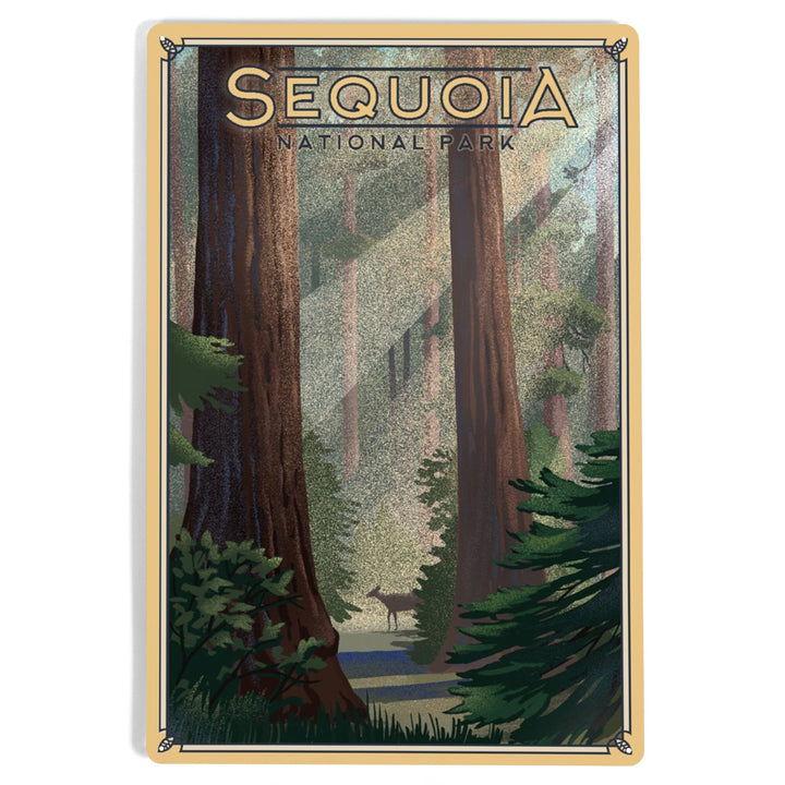 Sequoia National Park, California, Lithograph, Metal Signs Metal Lantern Press 