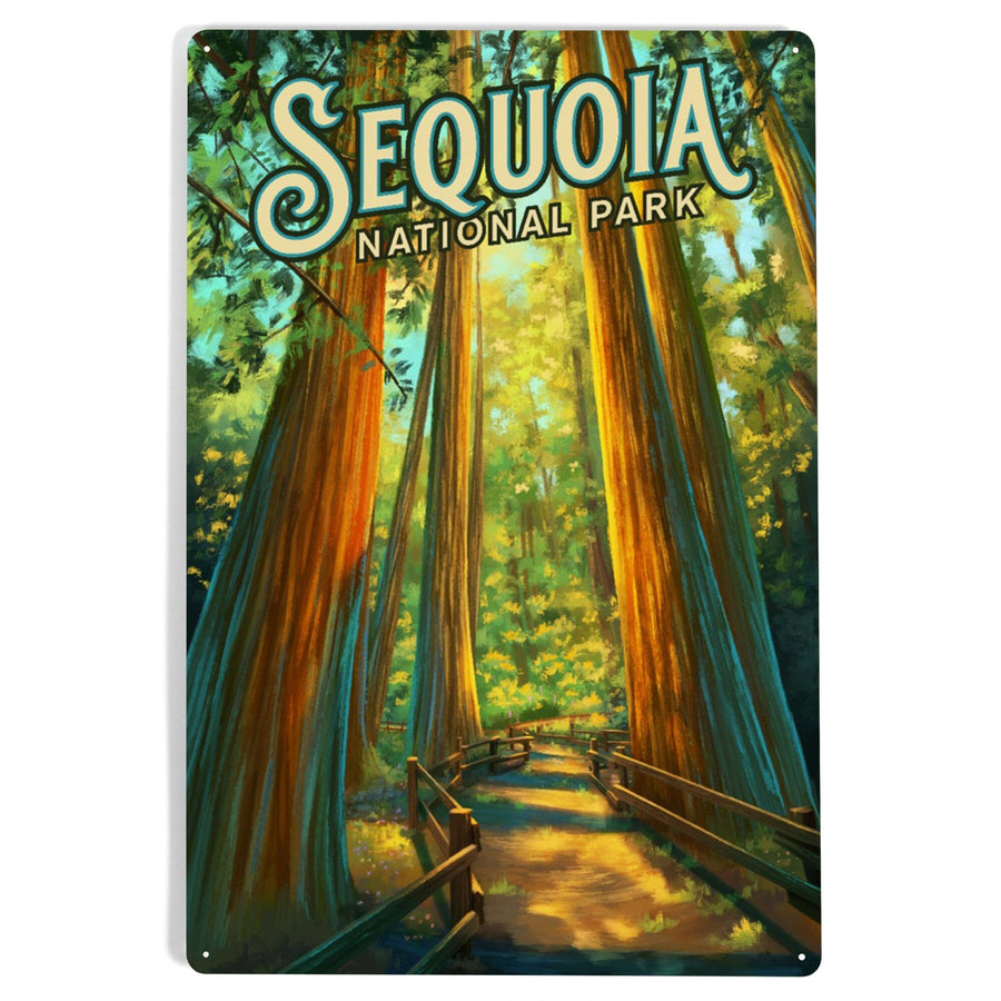 Sequoia National Park, California, Oil Painting, Metal Signs Metal Lantern Press 