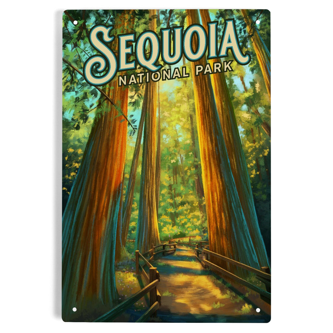 Sequoia National Park, California, Oil Painting, Metal Signs Metal Lantern Press 