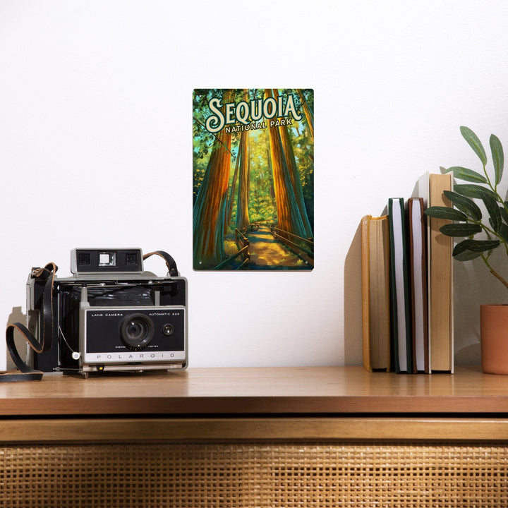 Sequoia National Park, California, Oil Painting, Metal Signs Metal Lantern Press 