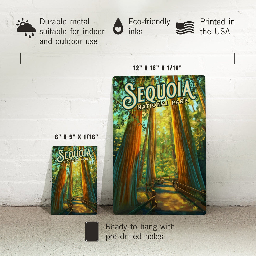 Sequoia National Park, California, Oil Painting, Metal Signs Metal Lantern Press 