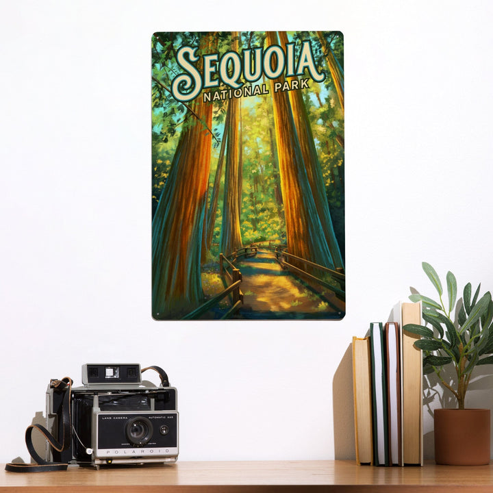 Sequoia National Park, California, Oil Painting, Metal Signs Metal Lantern Press 