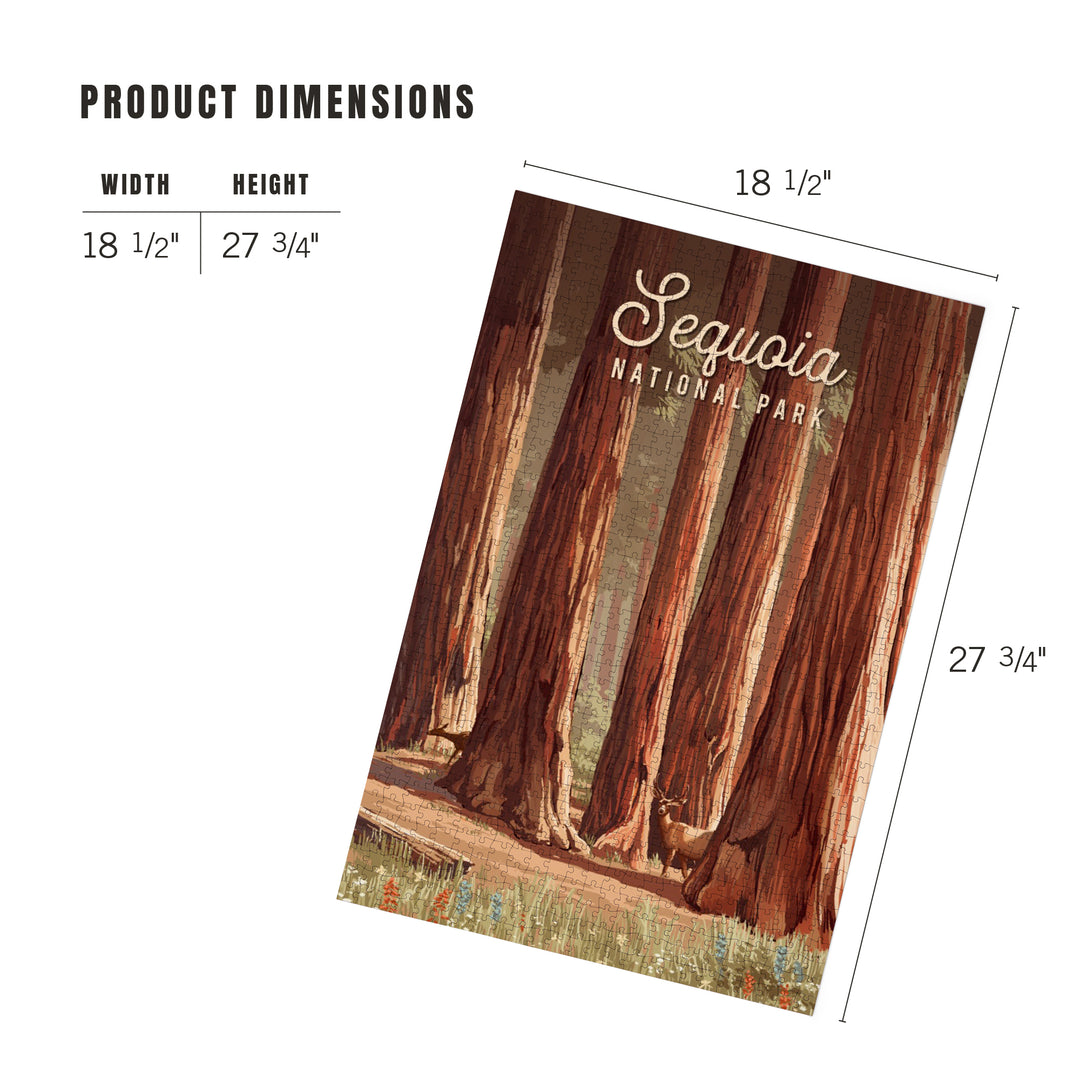 Sequoia National Park, California, Painterly National Park Series, Jigsaw Puzzle Puzzle Lantern Press 
