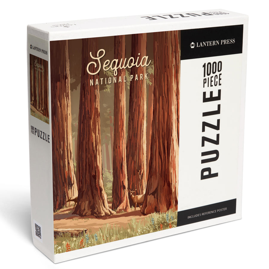 Sequoia National Park, California, Painterly National Park Series, Jigsaw Puzzle Puzzle Lantern Press 