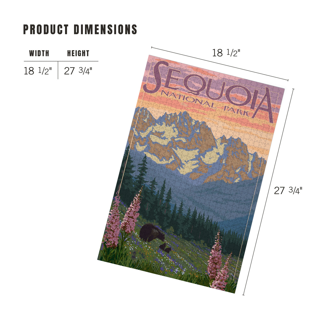 Sequoia National Park, California, Spring Flowers, Jigsaw Puzzle Puzzle Lantern Press 