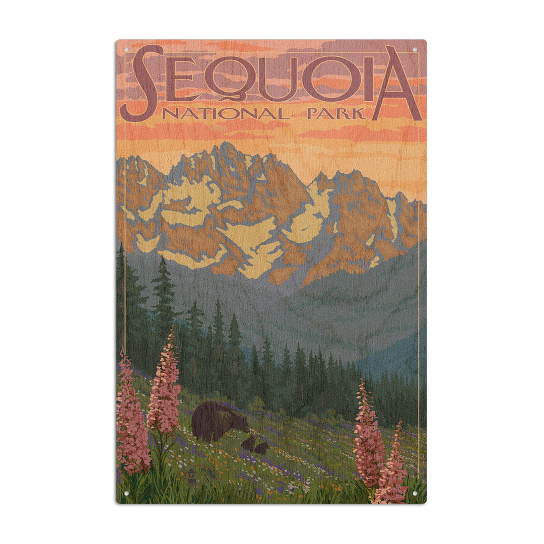 Sequoia National Park, California, Spring Flowers, Lantern Press Artwork, Wood Signs and Postcards Wood Lantern Press 10 x 15 Wood Sign 